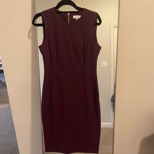Calvin Klein, plum colored dress